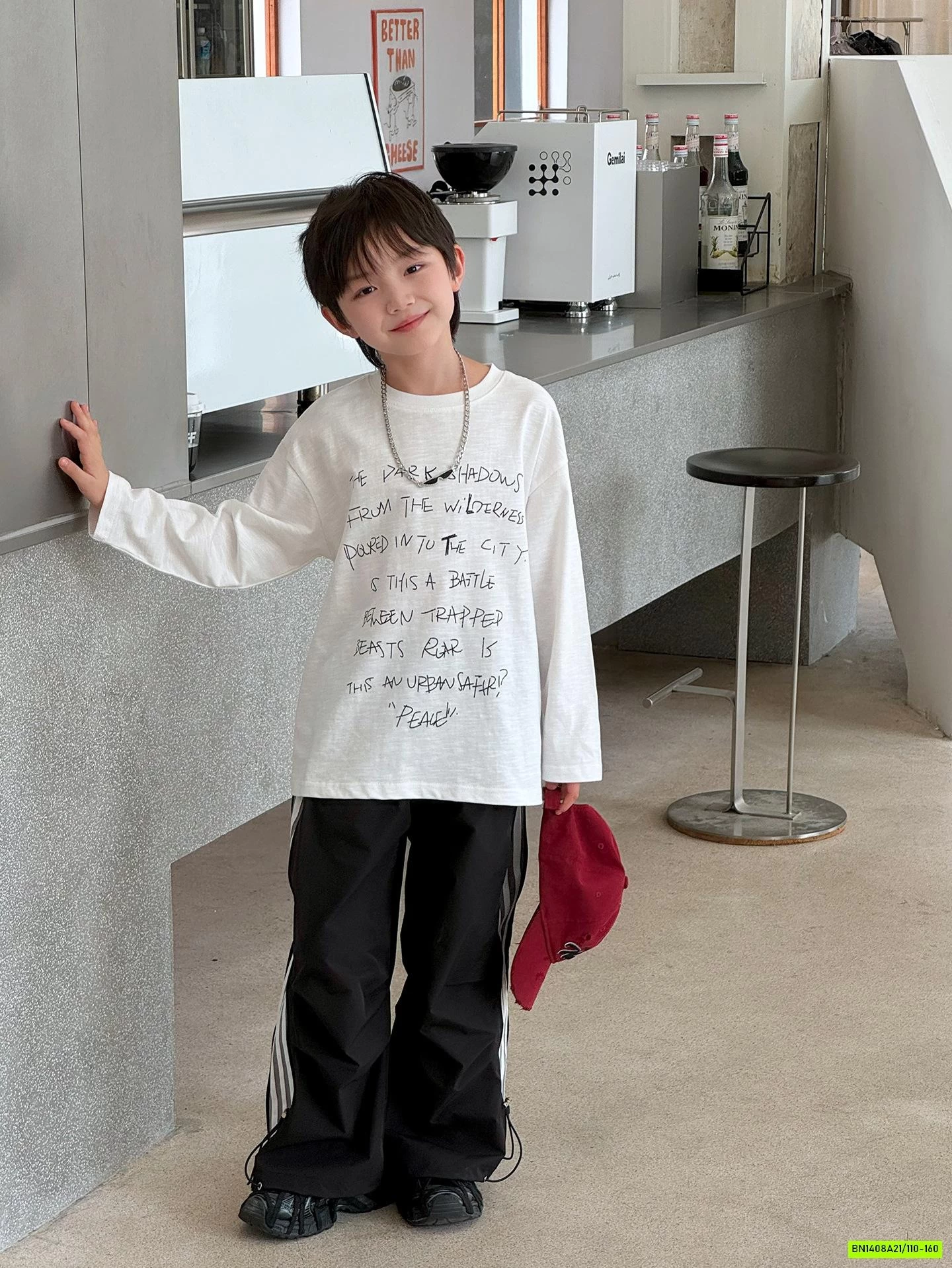 ÁO THUN XƯỚC IN CHỮ NHỎ