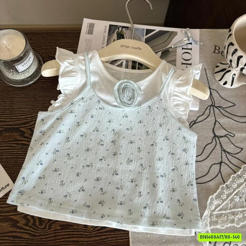 SÉT ÁO HOA CÁNH TIÊN MIX CV REN TẦNG