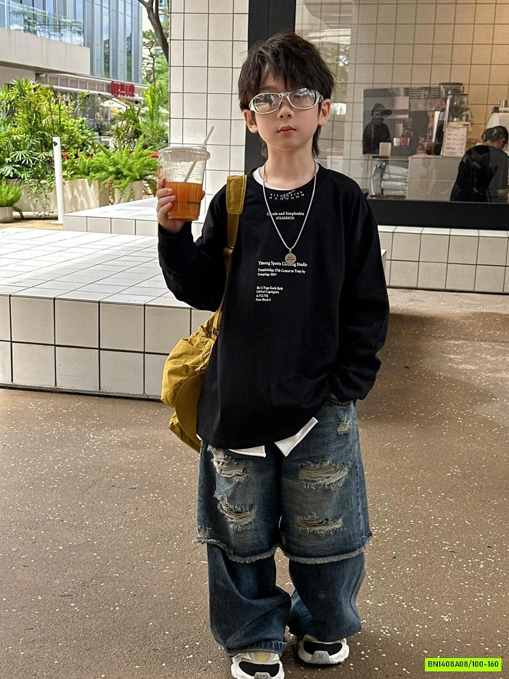 JEANS SUÔNG RÁCH GIẢ 2 LỚP