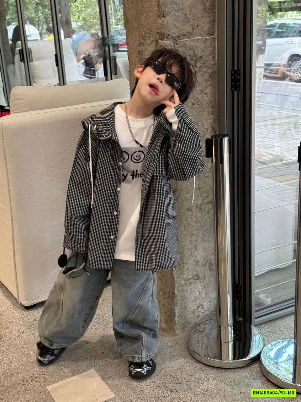 KHOÁC CARO MỎNG LIỀN MŨ