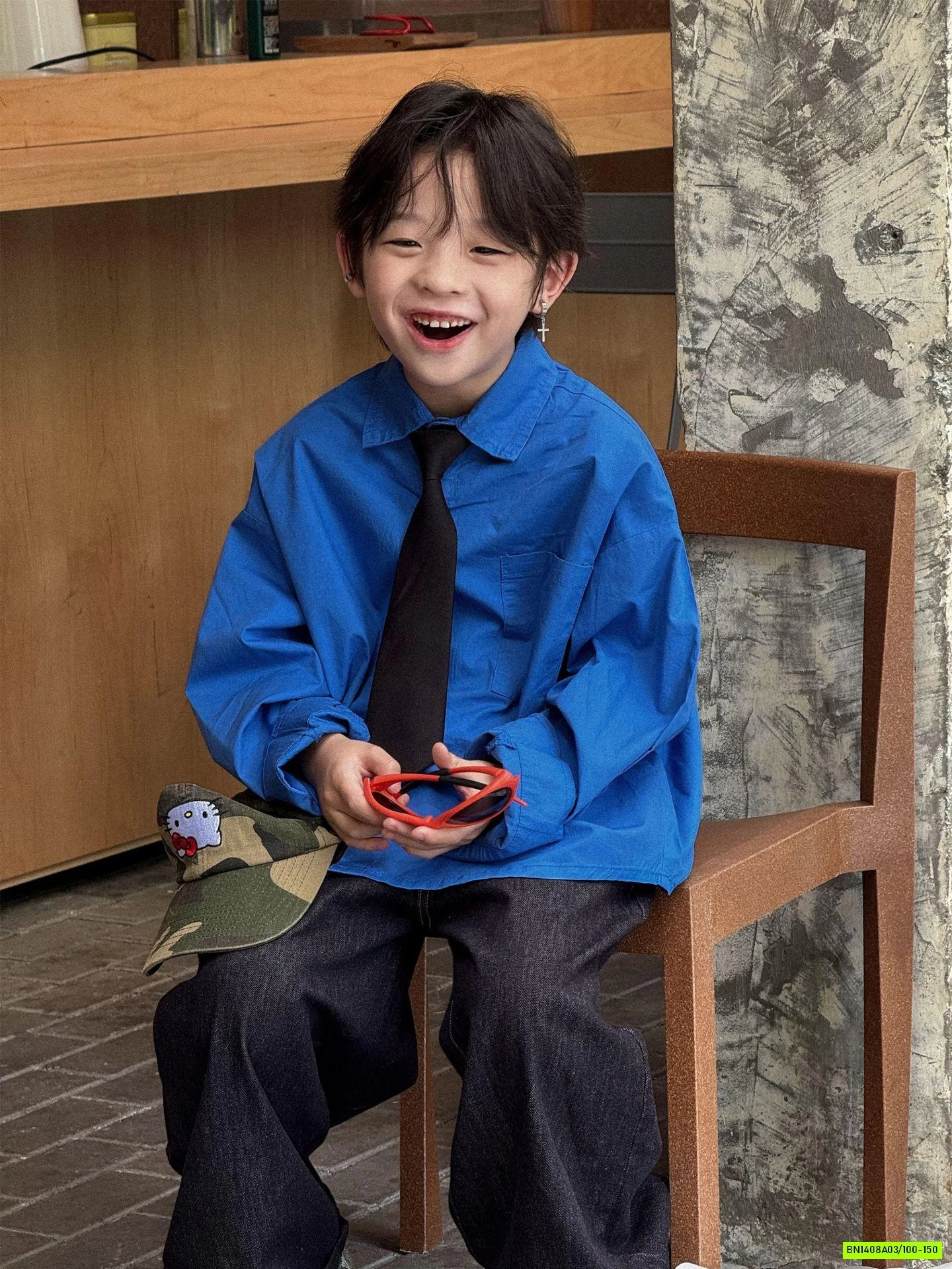 SƠ MI XANH DÀI TAY KÈM CÀ VẠT