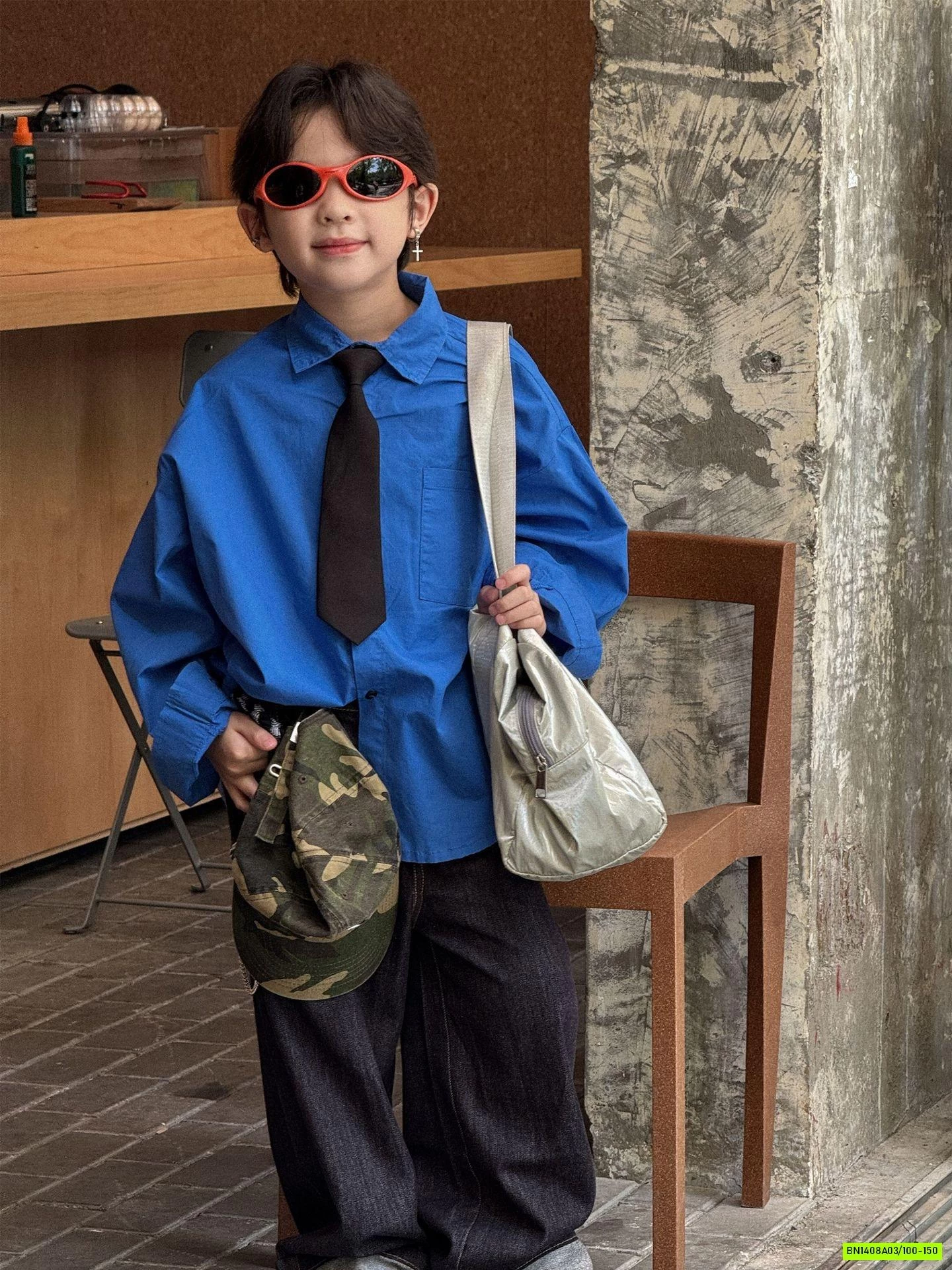 SƠ MI XANH DÀI TAY KÈM CÀ VẠT