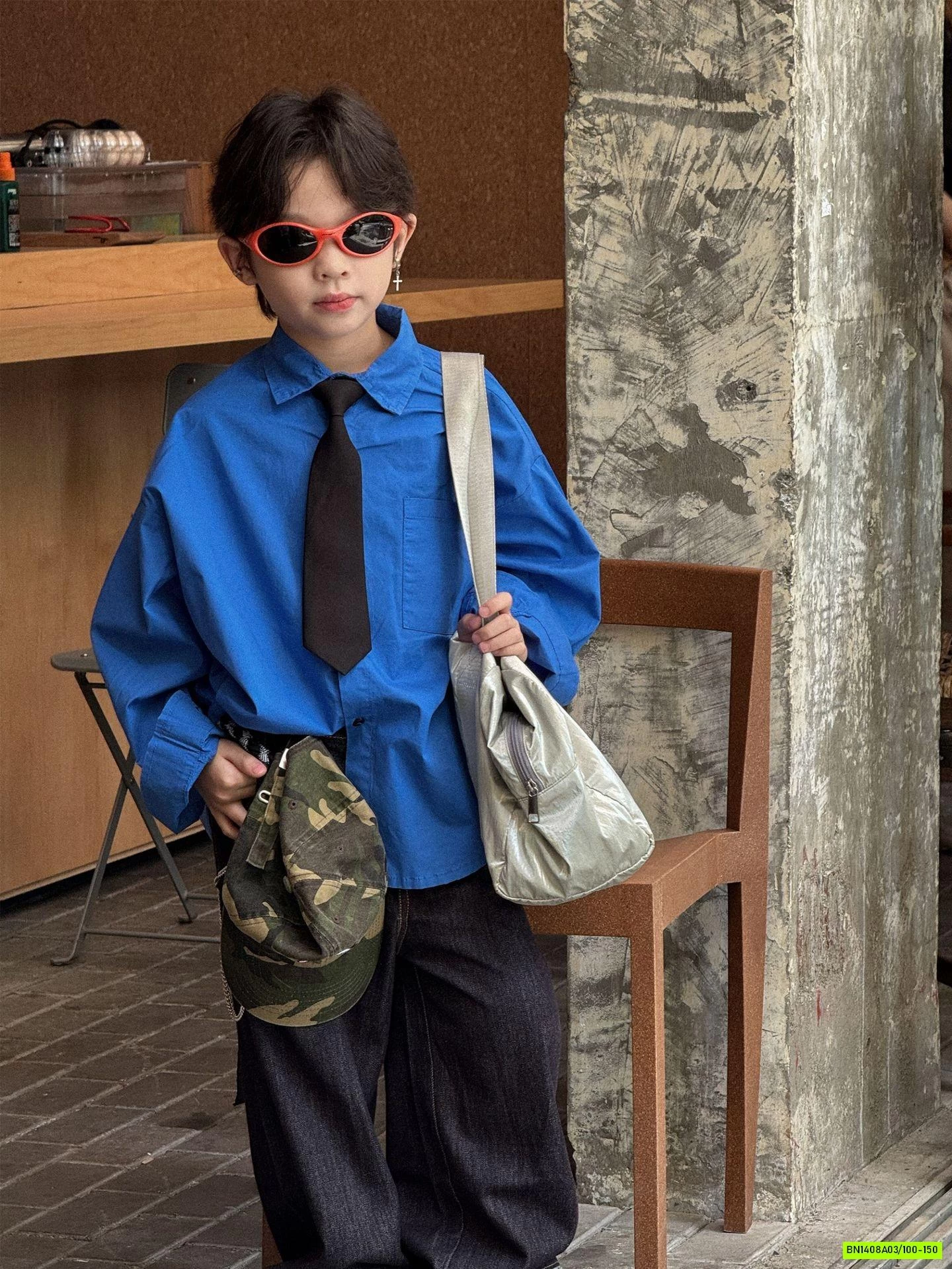 SƠ MI XANH DÀI TAY KÈM CÀ VẠT