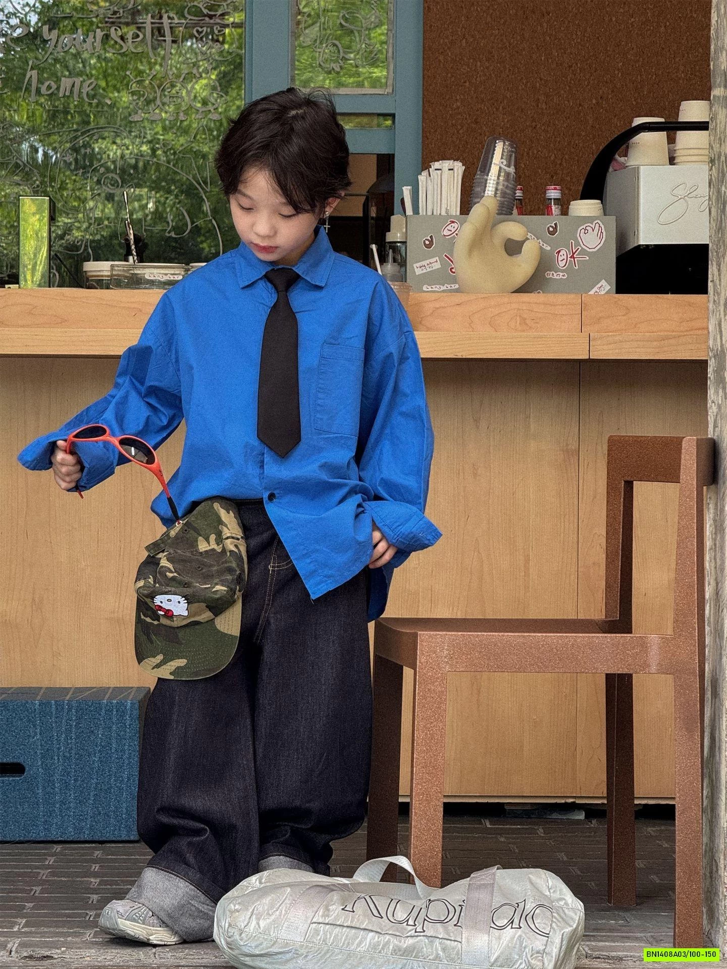 SƠ MI XANH DÀI TAY KÈM CÀ VẠT