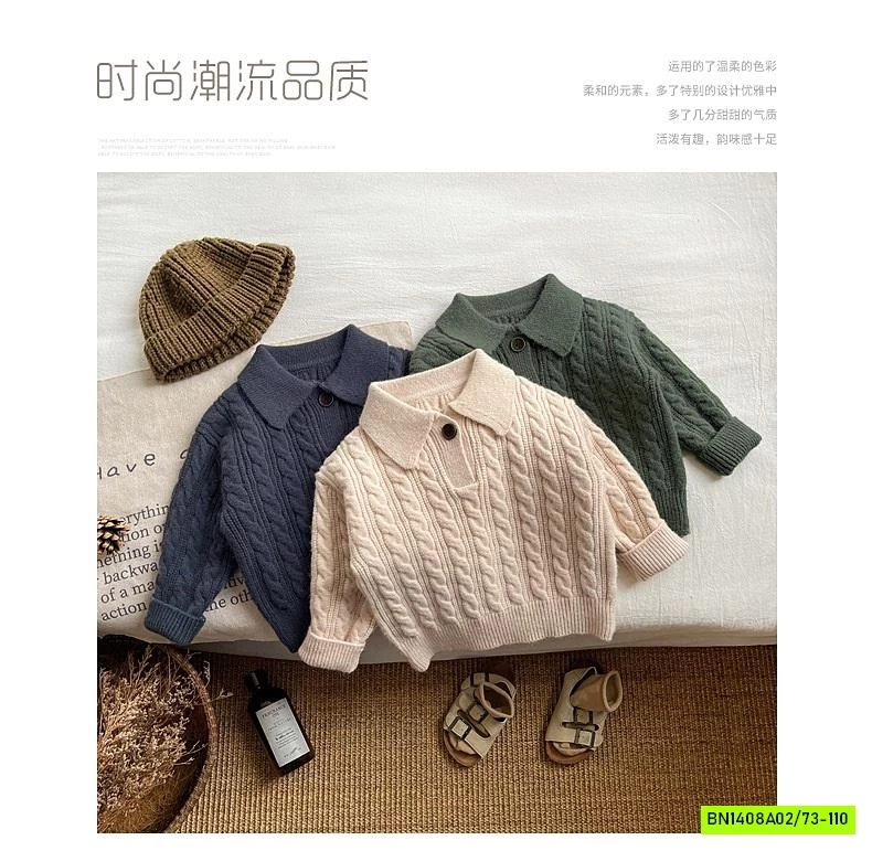 ÁO POLO LEN VẶN THỪNG SZ NHÍ