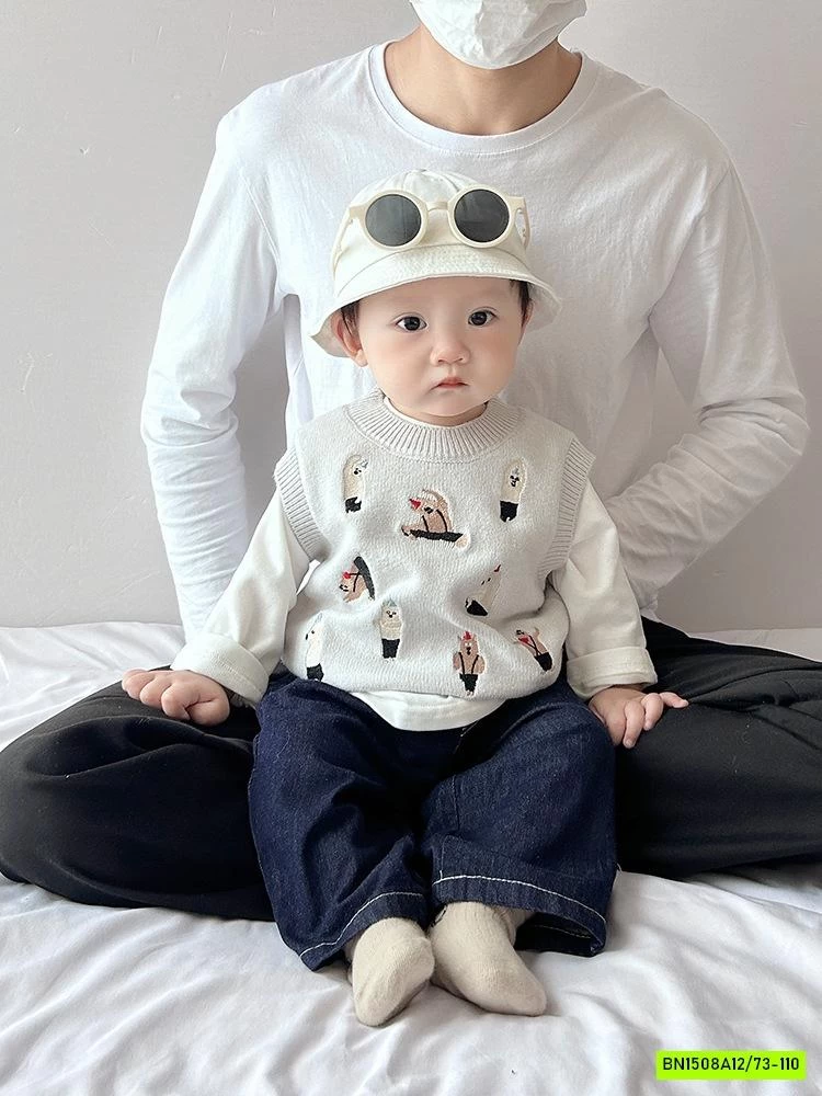 SÉT GILE THÊU GẤU MIX QUẦN JEANS