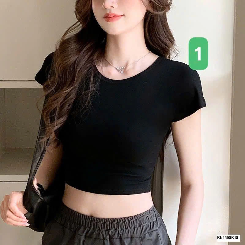ÁO THUN CỘC CROPTOP NỮ