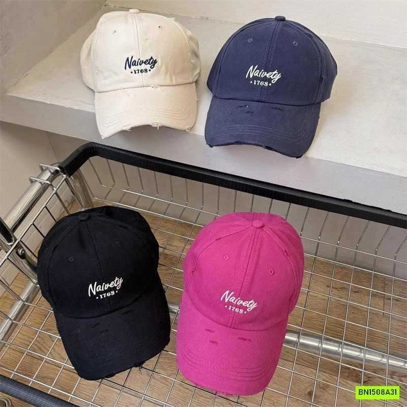 MŨ KẾT THÊU CHỮ VIỀN RÁCH CÁ TÍNH