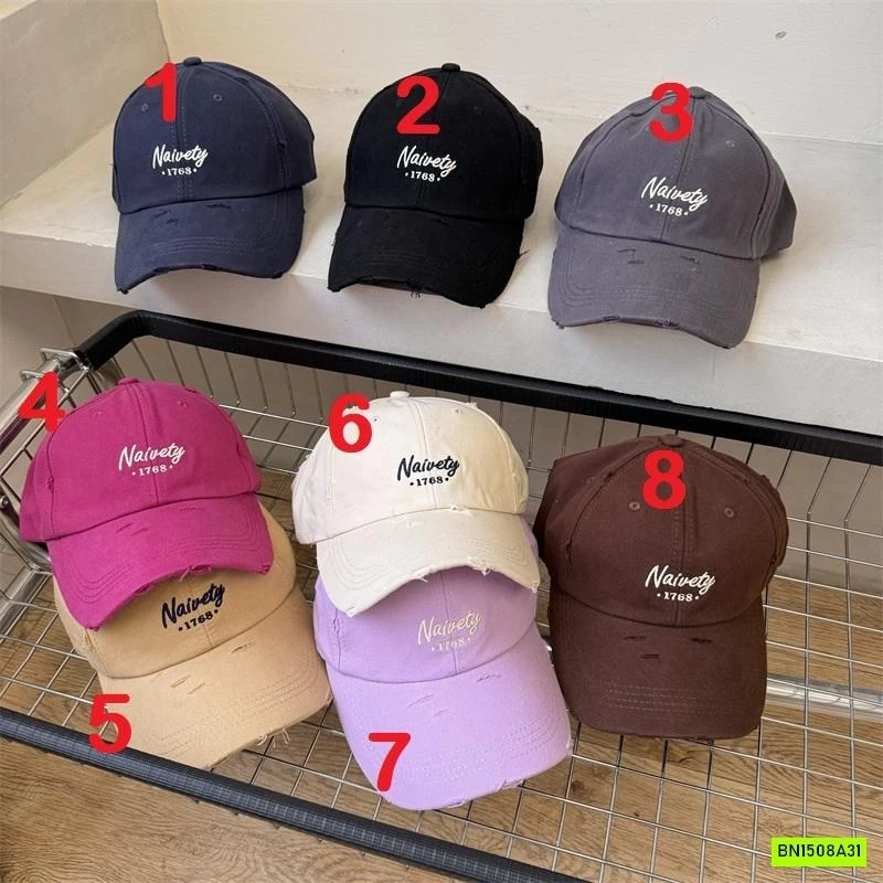 MŨ KẾT THÊU CHỮ VIỀN RÁCH CÁ TÍNH