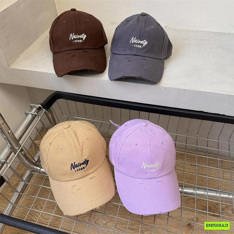 MŨ KẾT THÊU CHỮ VIỀN RÁCH CÁ TÍNH