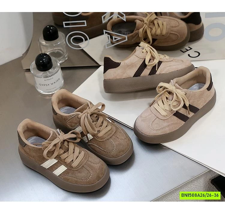 GIÀY BỆT 2 SỌC TONE NÂU