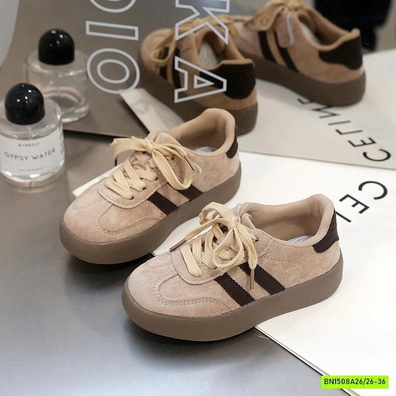 GIÀY BỆT 2 SỌC TONE NÂU