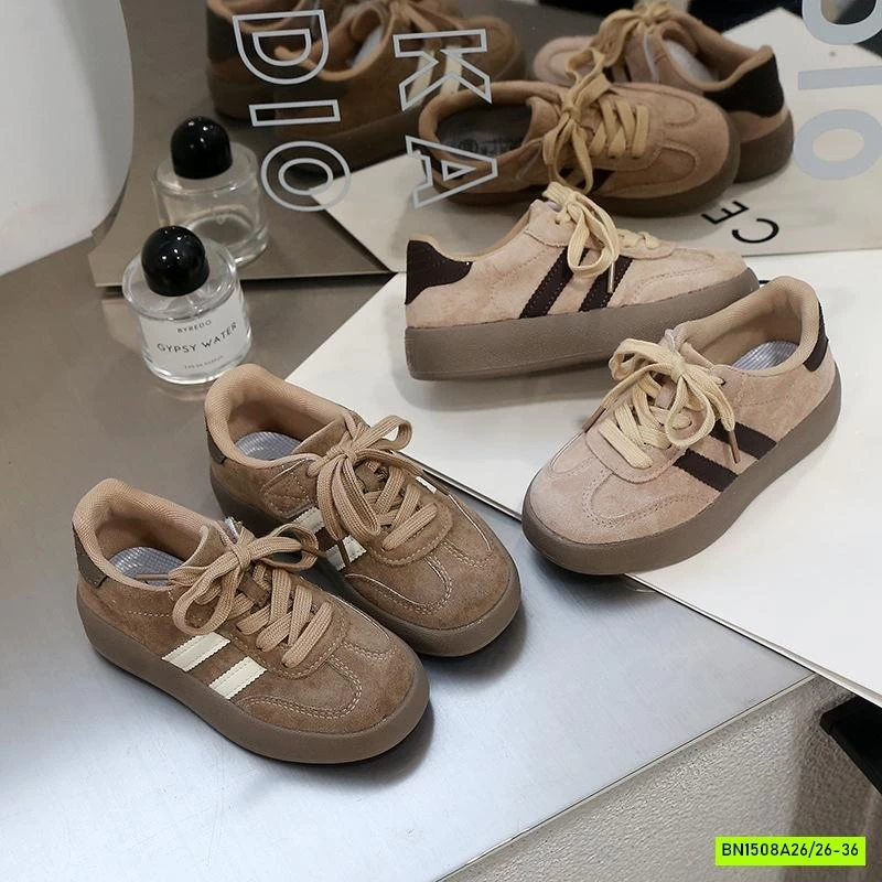 GIÀY BỆT 2 SỌC TONE NÂU