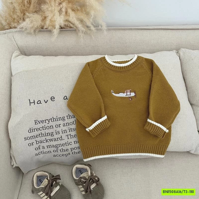 ÁO LEN THÊU CON THUYỀN NHỎ