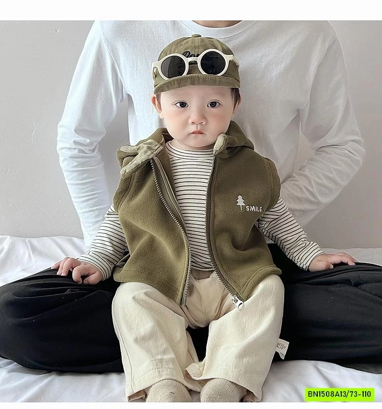 KHOÁC GILE NHUNG LIỀN MŨ SIZE NHÍ