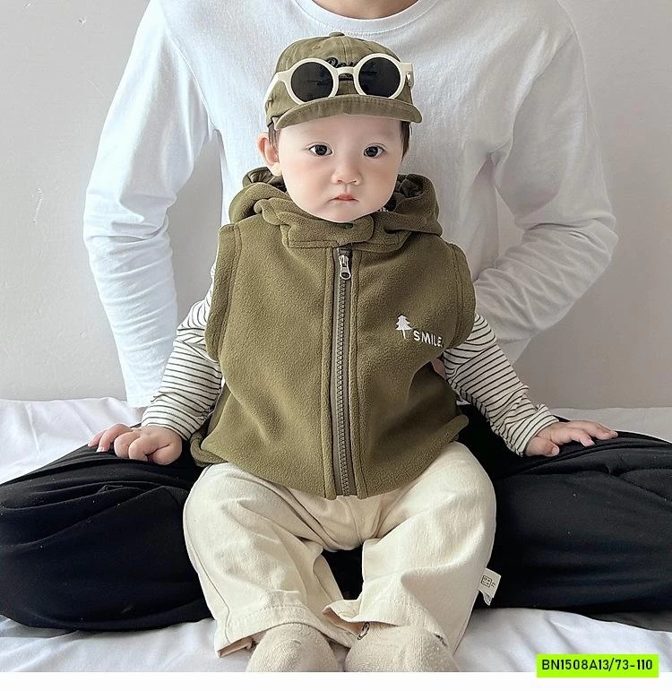 KHOÁC GILE NHUNG LIỀN MŨ SIZE NHÍ