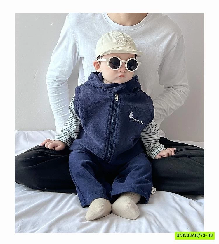 KHOÁC GILE NHUNG LIỀN MŨ SIZE NHÍ