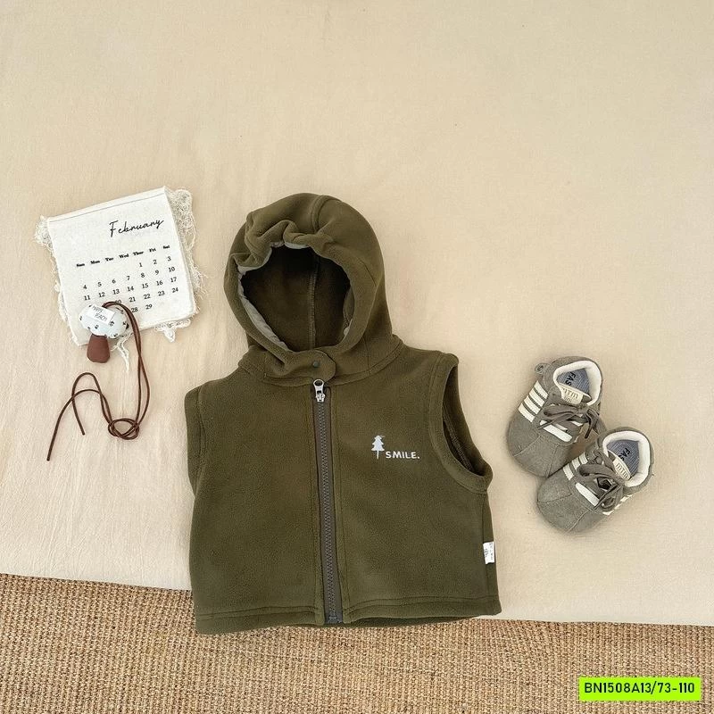 KHOÁC GILE NHUNG LIỀN MŨ SIZE NHÍ