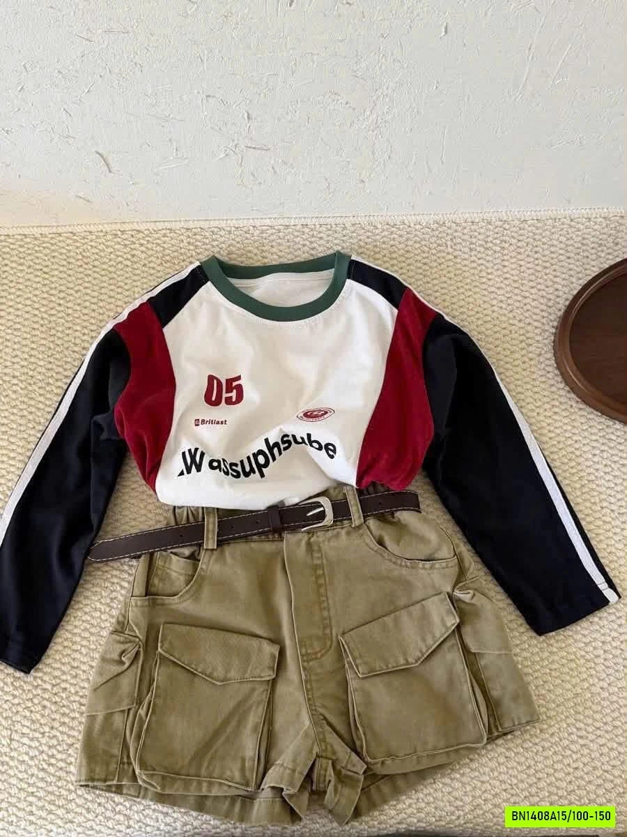 ÁO PHỐI MÀU MIX SHORT TÚI HỘP