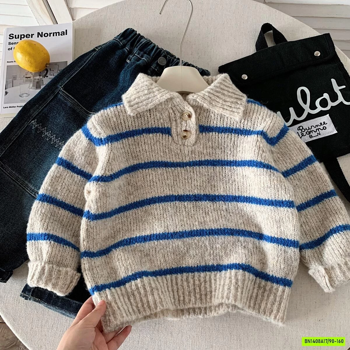 POLO LEN DỆT KẺ NGANG MUYEKIDS