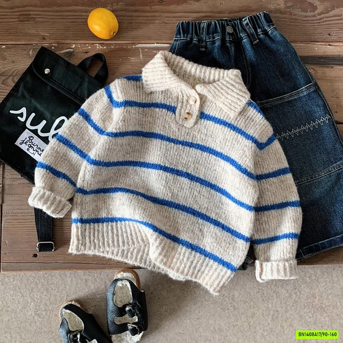 POLO LEN DỆT KẺ NGANG MUYEKIDS
