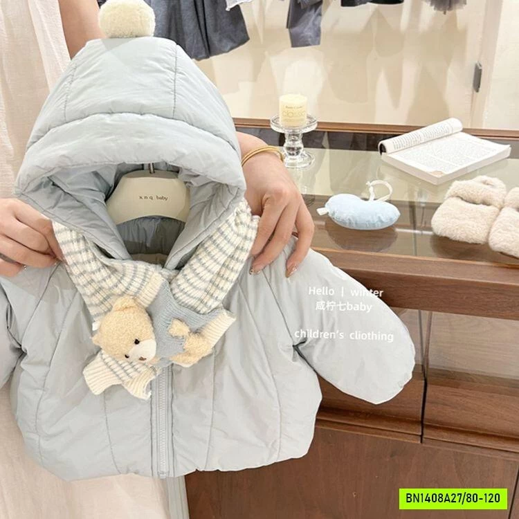 KHOÁC PHAO XANH KÈM KHĂN GẤU