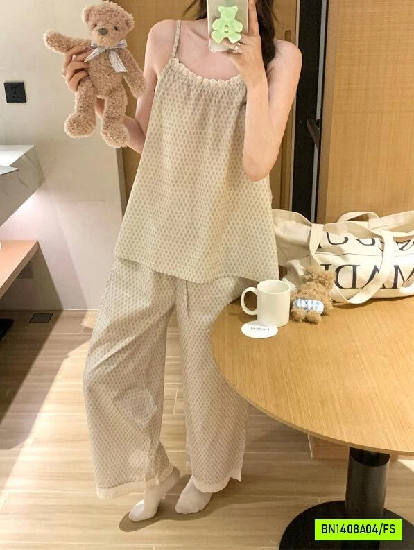 BỘ NGỦ 2 DÂY HOA NHÍ QUẦN DÀI