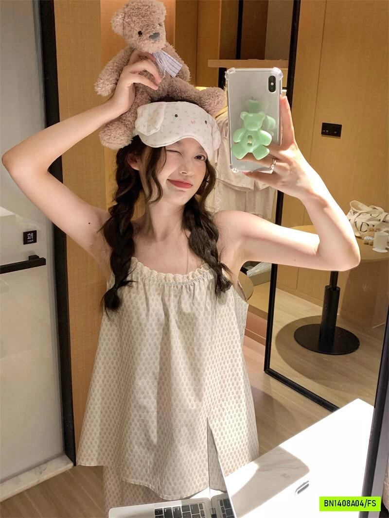 BỘ NGỦ 2 DÂY HOA NHÍ QUẦN DÀI
