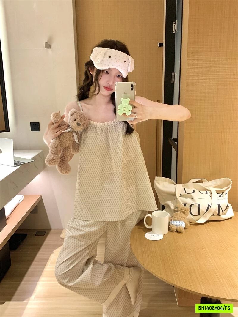 BỘ NGỦ 2 DÂY HOA NHÍ QUẦN DÀI