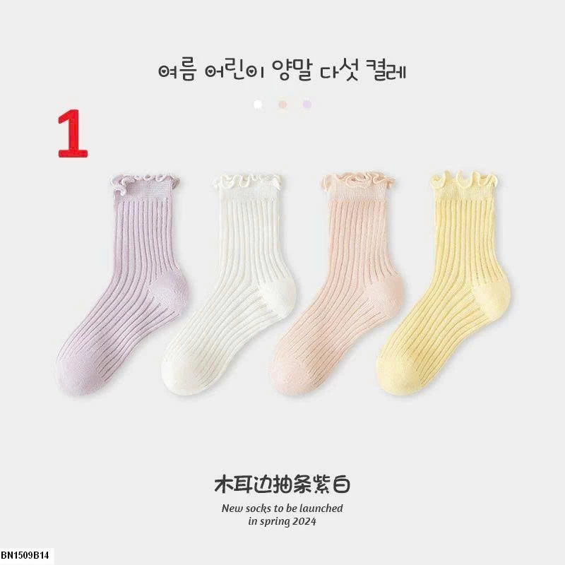 SÉT 4Đ TẤT MỎNG TRƠN MÀU