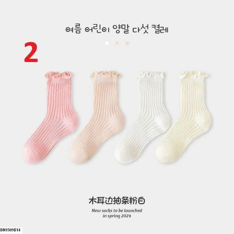 SÉT 4Đ TẤT MỎNG TRƠN MÀU