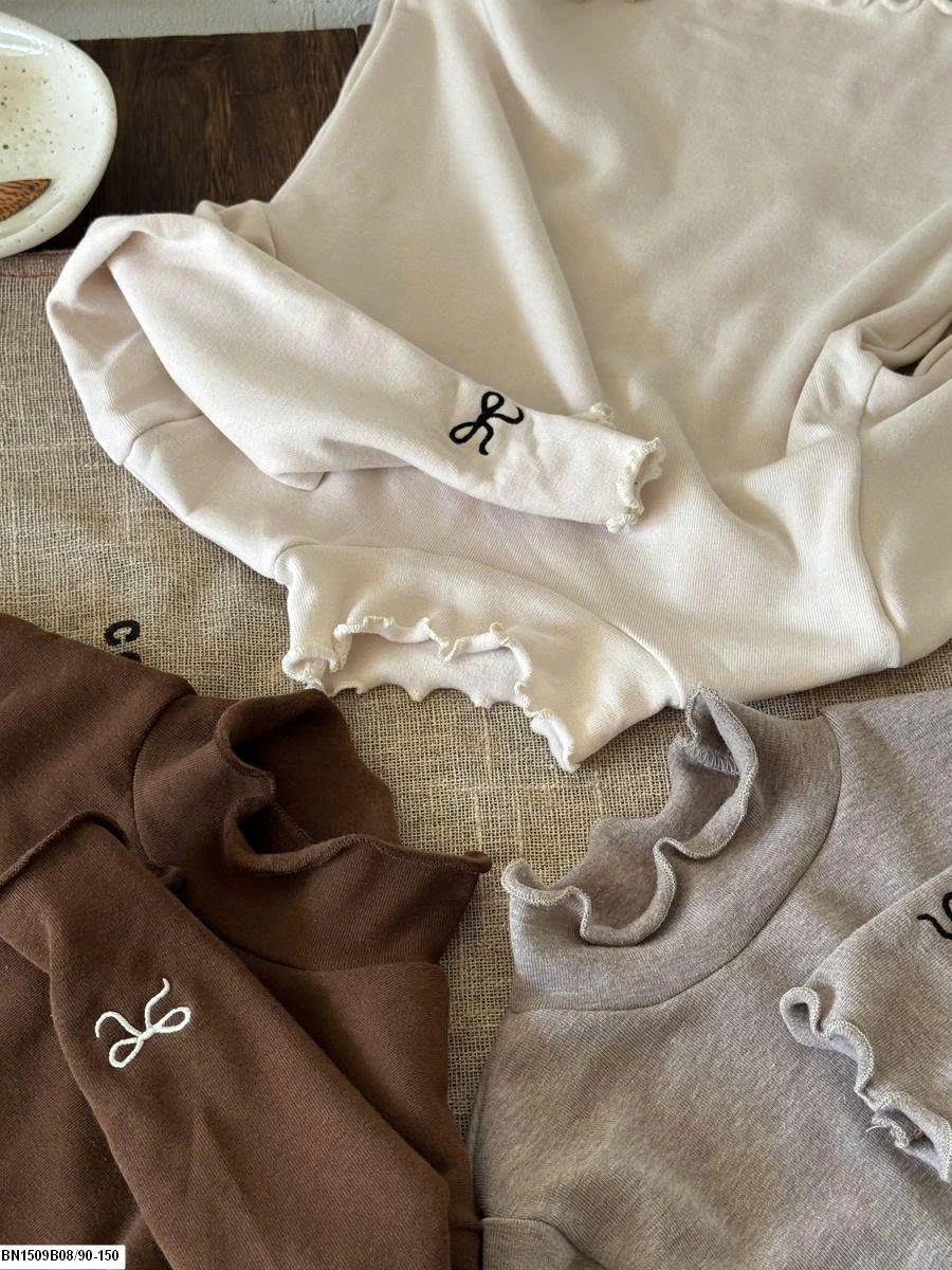 ÁO GIỮ NHIỆT TAY THÊU NƠ