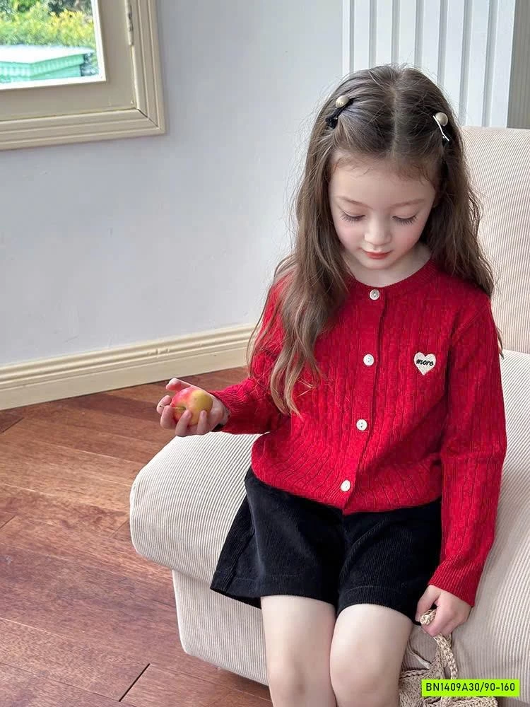 CARDIGAN THÊU TRÁI TIM 24Y159 AMBB