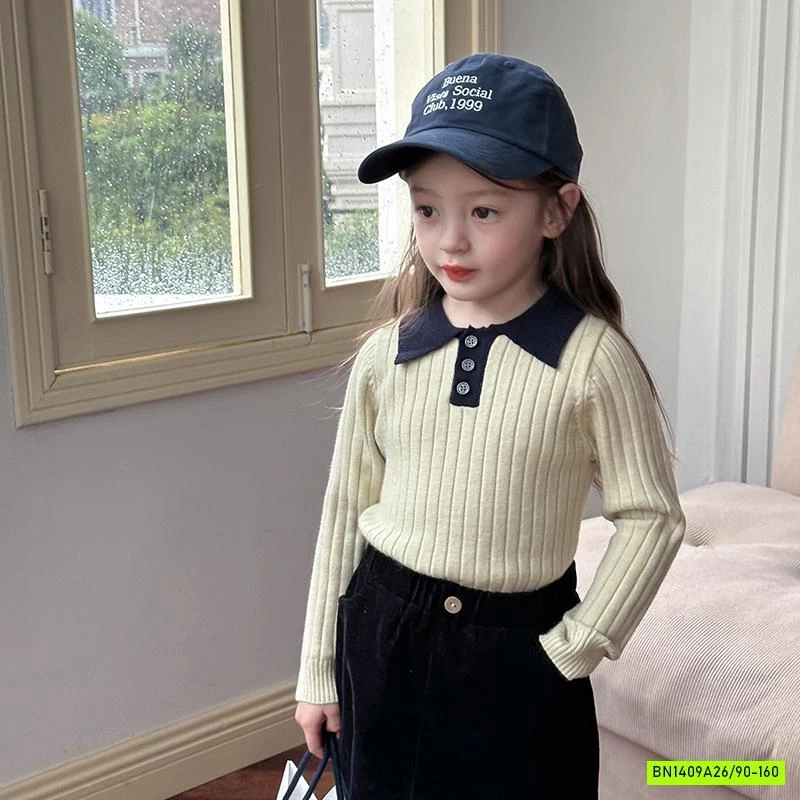 ÁO LEN POLO PHỐI MÀU CỔ 24Y162 AMBB