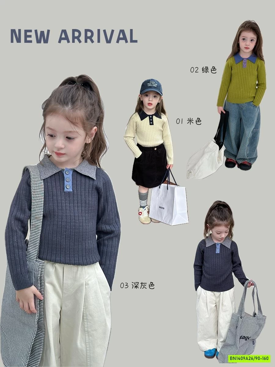 ÁO LEN POLO PHỐI MÀU CỔ 24Y162 AMBB