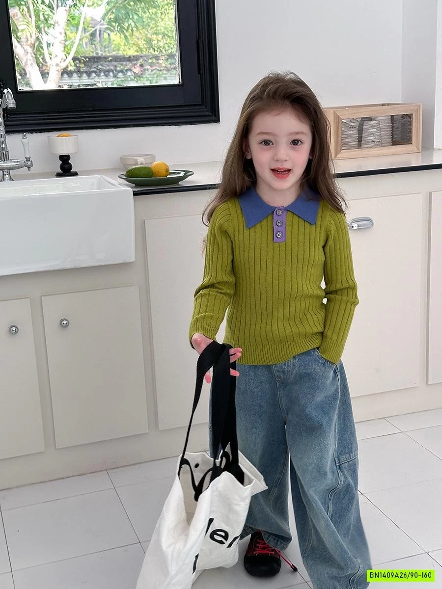 ÁO LEN POLO PHỐI MÀU CỔ 24Y162 AMBB