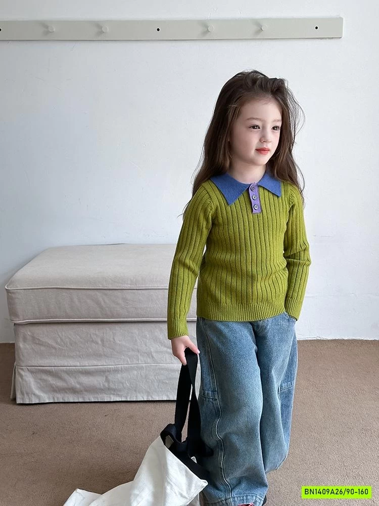 ÁO LEN POLO PHỐI MÀU CỔ 24Y162 AMBB