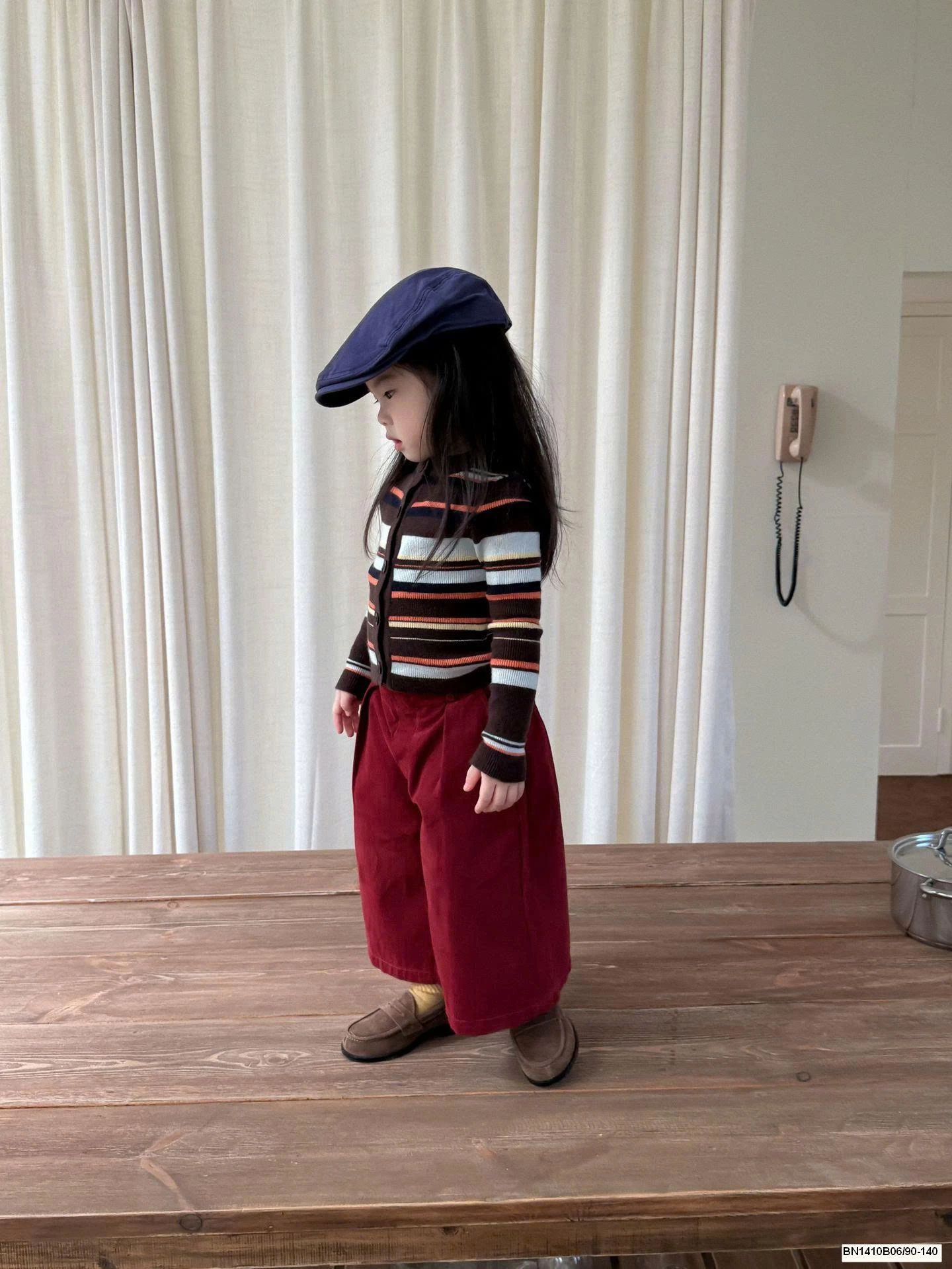 SET ÁO LEN KẺ MIX QUẦN RỘNG BG