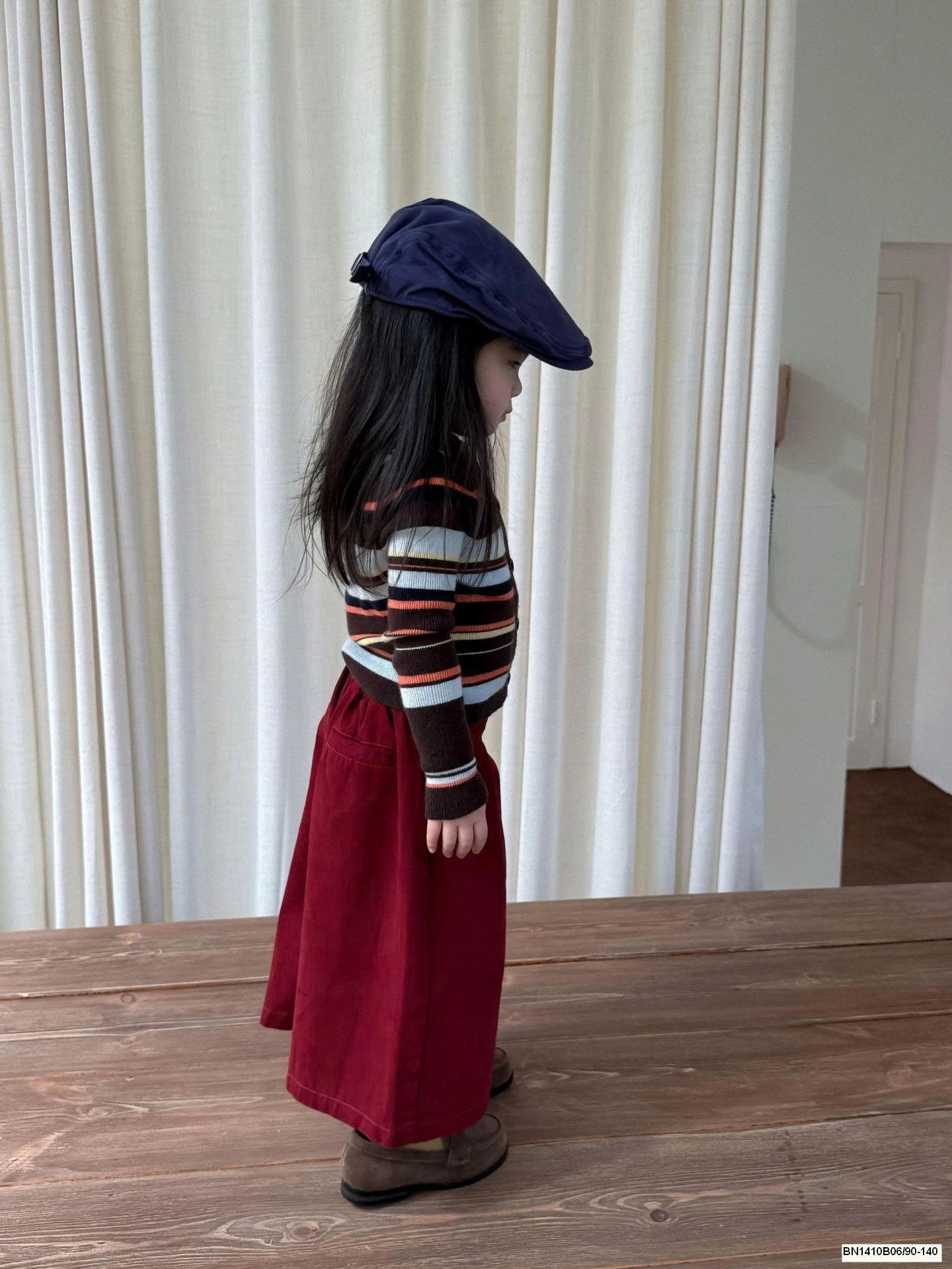 SET ÁO LEN KẺ MIX QUẦN RỘNG BG