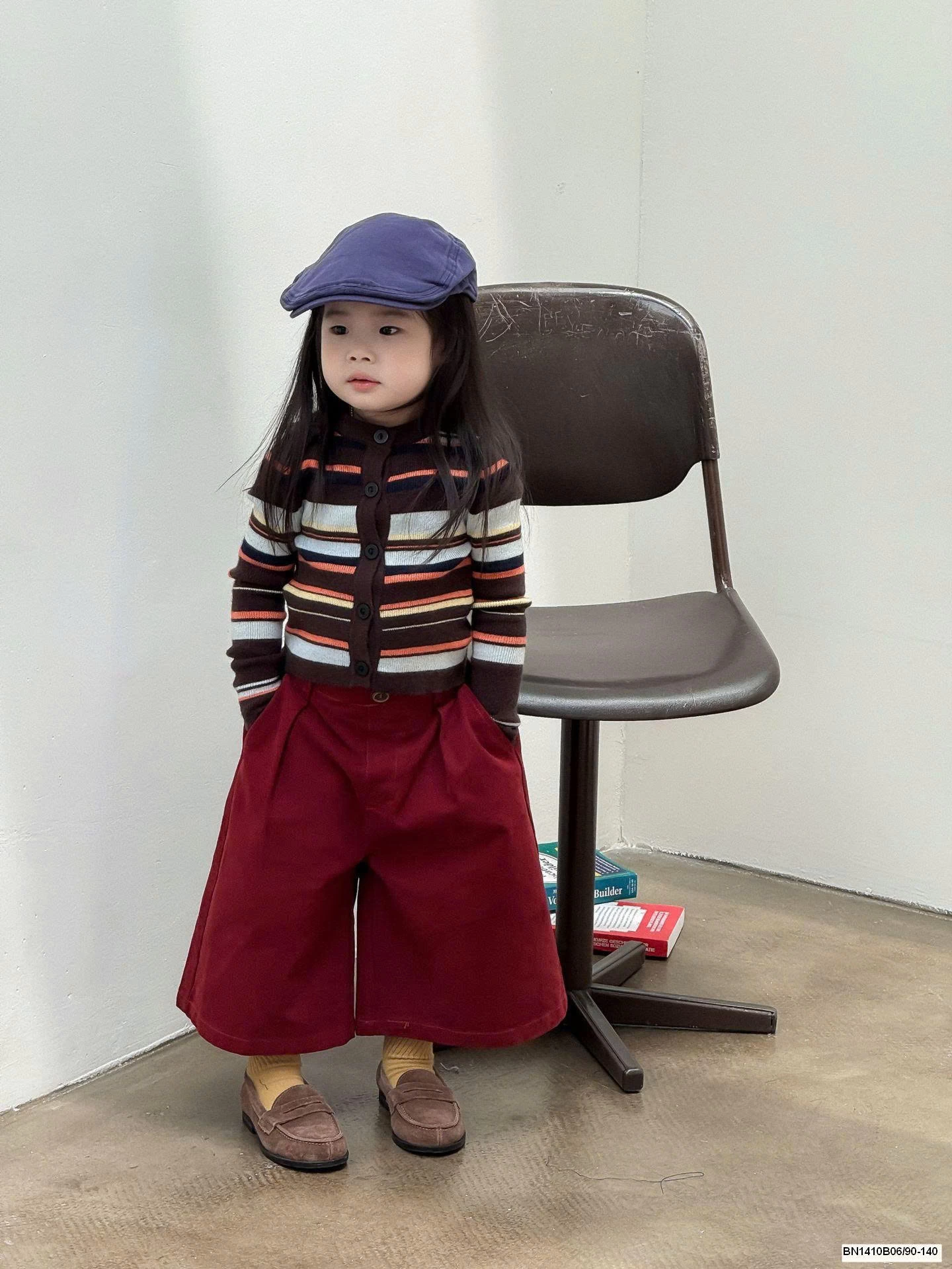 SET ÁO LEN KẺ MIX QUẦN RỘNG BG