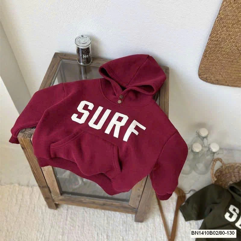 ÁO NỈ CÓ MŨ SIÊU ẤM CHO BÉ