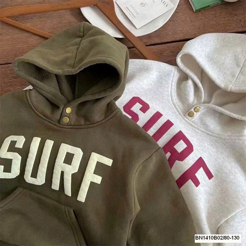 ÁO NỈ CÓ MŨ SIÊU ẤM CHO BÉ