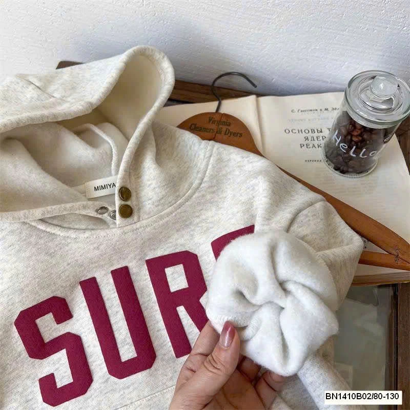 ÁO NỈ CÓ MŨ SIÊU ẤM CHO BÉ