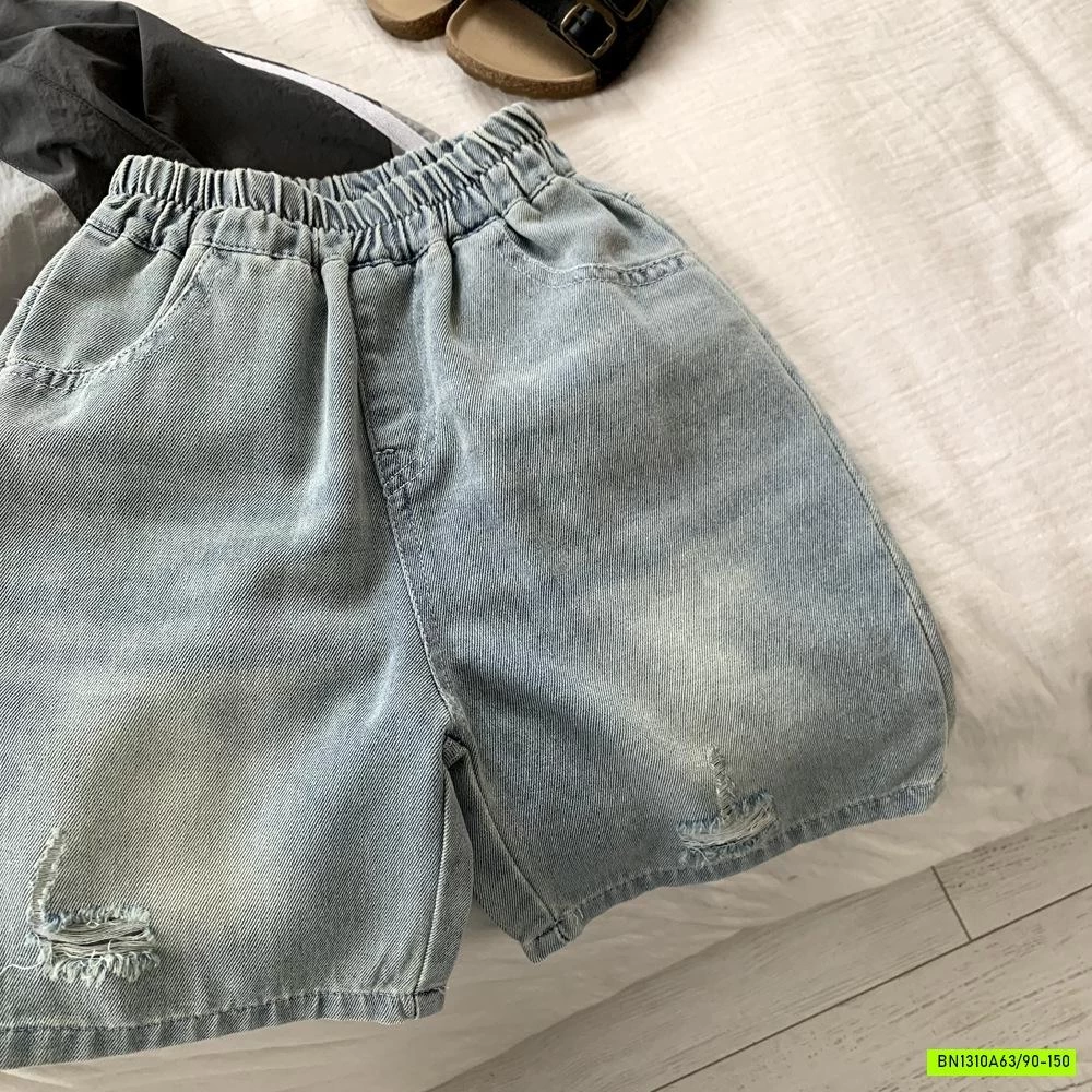 SHORT JEANS RÁCH THÊU CÚN