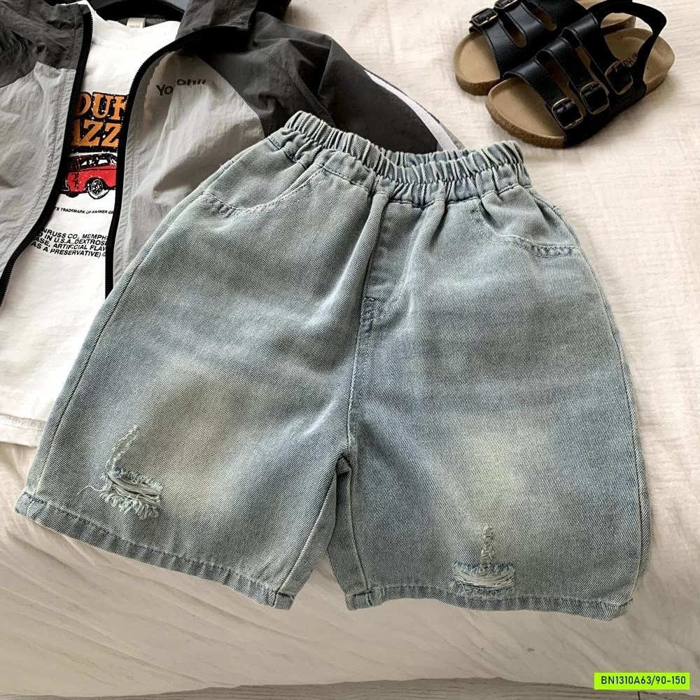 SHORT JEANS RÁCH THÊU CÚN