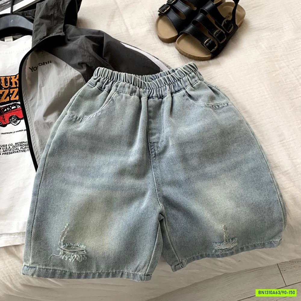 SHORT JEANS RÁCH THÊU CÚN