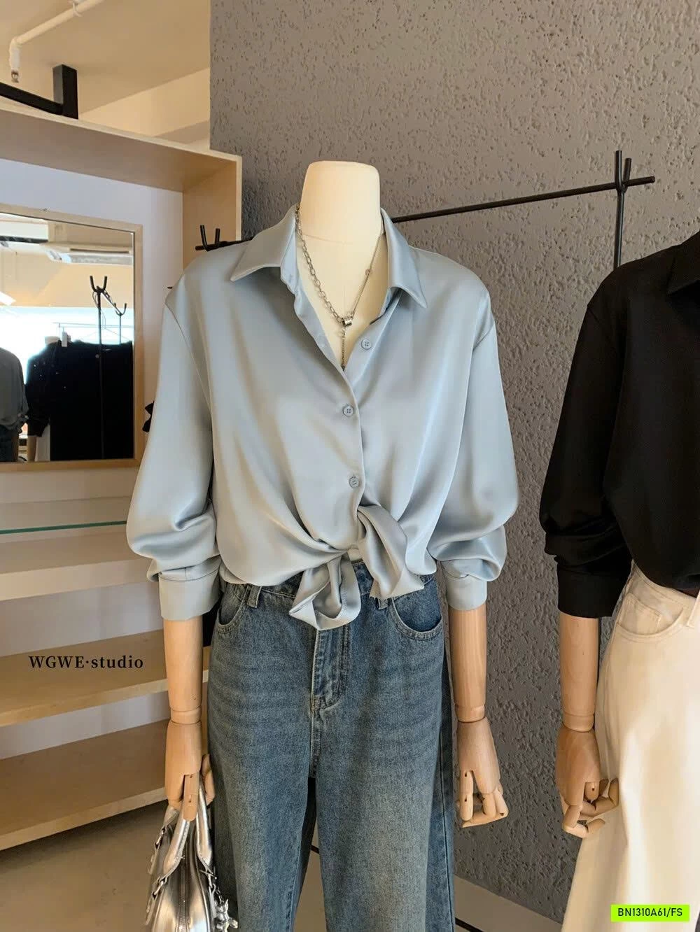 SƠ MI LỤA TAY RÚT CÁCH ĐIỆU WGWE7604