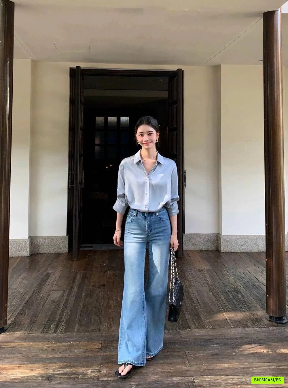 SƠ MI LỤA TAY RÚT CÁCH ĐIỆU WGWE7604