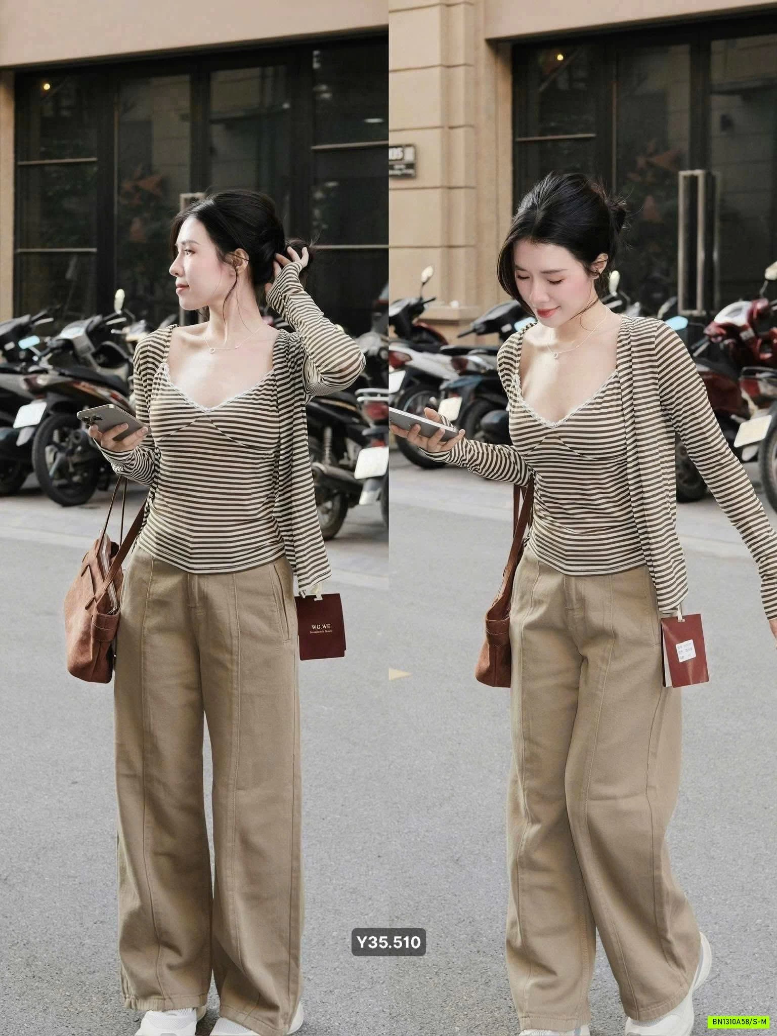 SÉT ÁO CARDIGAN + 2 DÂY WGWE7097