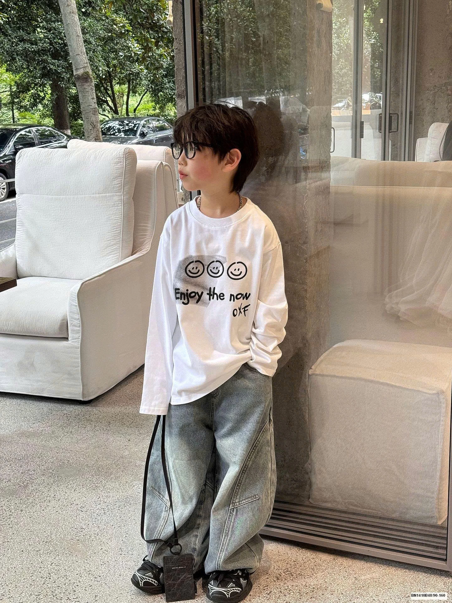 QUẦN JEAN GÂN ỐNG RỘNG